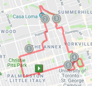 The Annex Toronto 10K Running Route