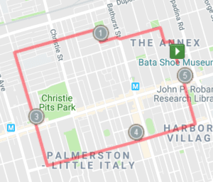 The Annex Toronto 5K Running Route