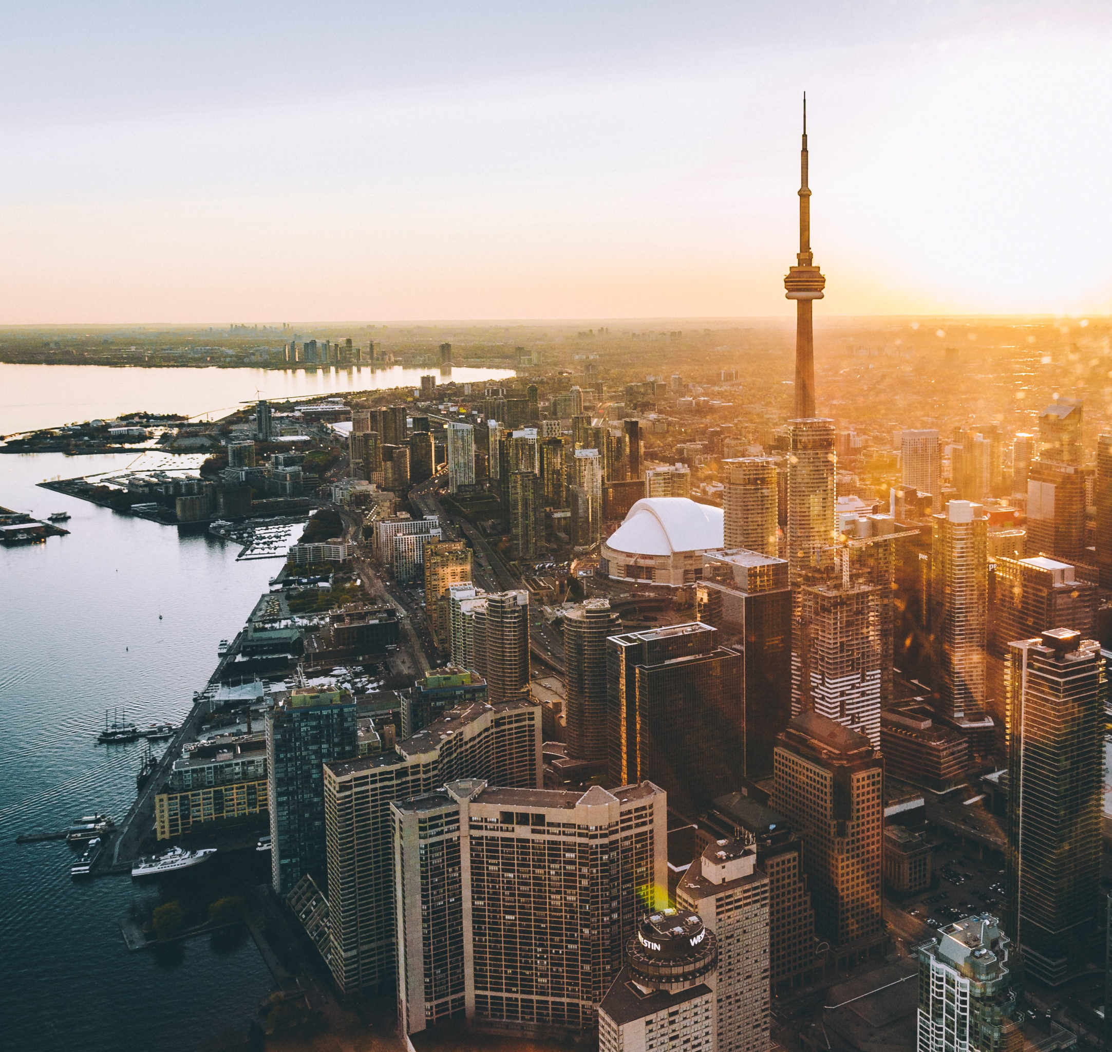 City of toronto at sunset